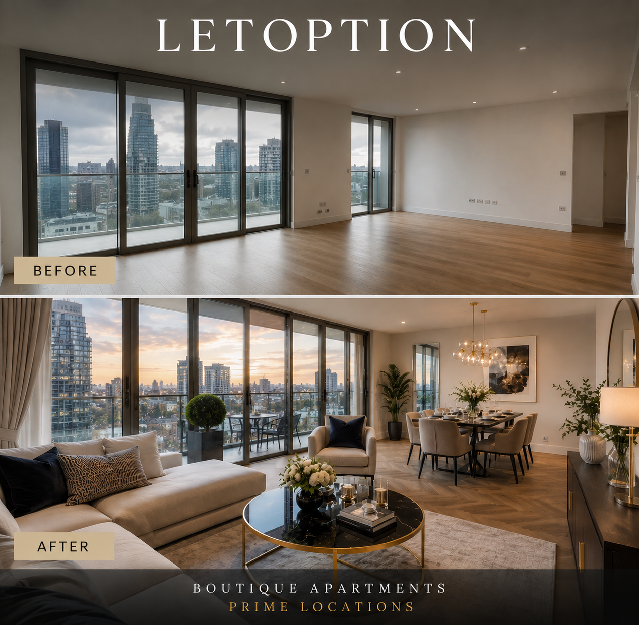 Apartment transformed from empty to income-ready by LetOption